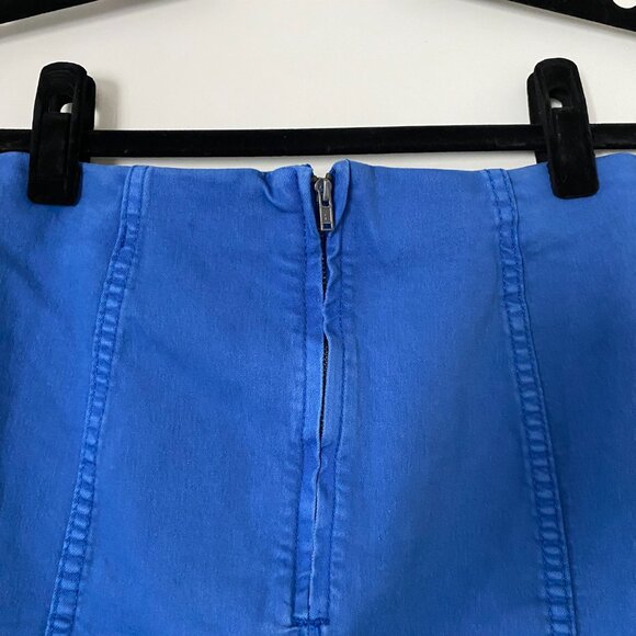 Free People Blue Denim Bodycon Mini Skirt - Picture 3 of 6